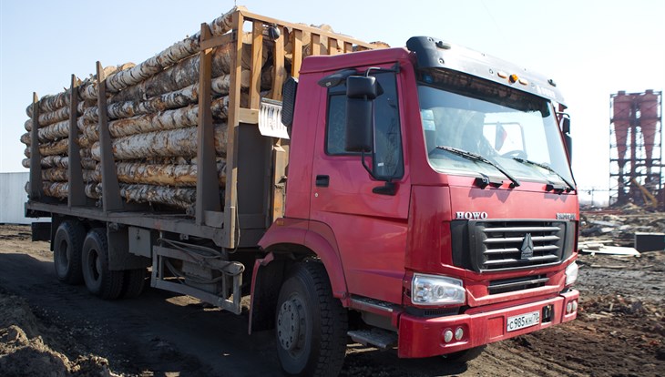 Водитель лесовоза погиб после падения на него бревна на томском севере