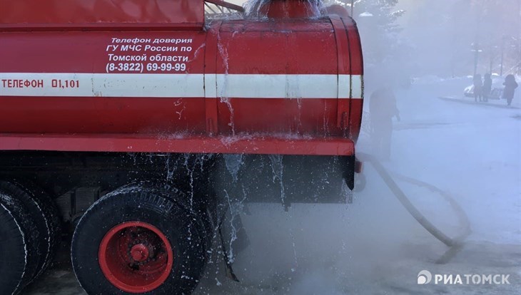 Автобус "ПАЗ" сгорел на улице Герцена в Томске