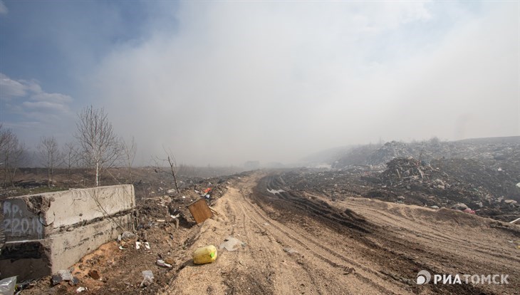 Томский полигон ТКО снова загорелся, пожар локализован