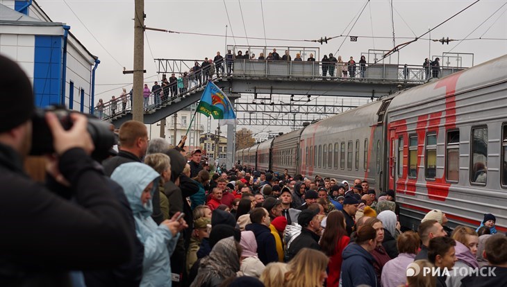 Как отправляли первых мобилизованных с вокзала "Томск-II": фото