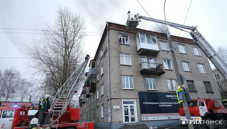 Пожар на Кулагина в Томске ликвидирован почти четыре часа спустя