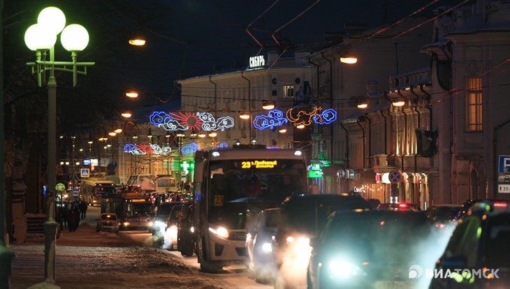 Власти продлили работу новогодней иллюминации в Томске на 2 дня