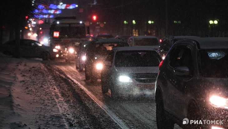 Девятибалльные пробки в пятницу вечером снова сковали Томск