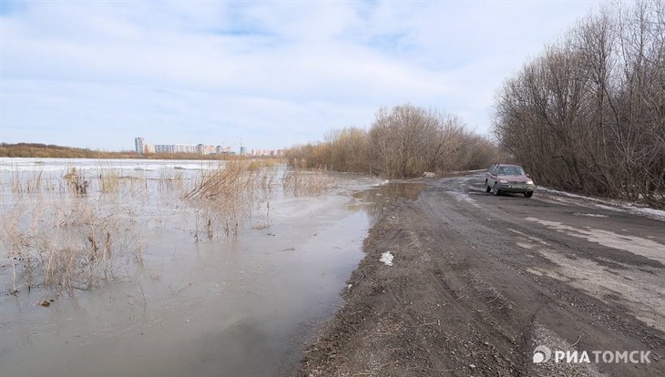 Власти Томска прогнозируют перелив дороги на Эушту к утру субботы