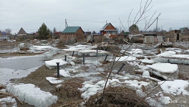 Жители томских СНТ просят откачать воду из низин и убрать льдины