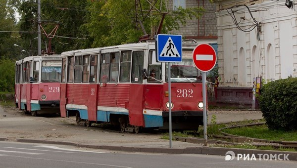 Трамваи №№1, 2, 3 в Томске не ходят из-за отсутствия напряжения