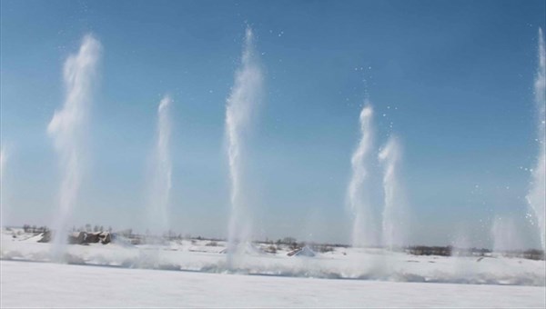 Ледовзрывные работы завершились на реке Томь в Томске