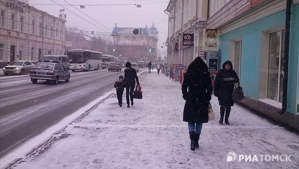 Среда в Томске ожидается ветреной, днем возможен мокрый снег
