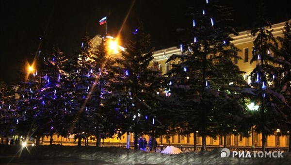 Новогодняя иллюминация заработает в Томске 18 декабря