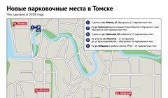 Новые парковочные места в Томске: что сделано в 2018 году