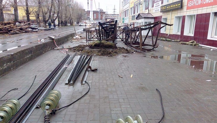 ТРК заменит опору ЛЭП на Енисейской в Томске на новую