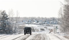 Проезд автобусов на части трассы Томск-Новосибирск закрыт из-за метели