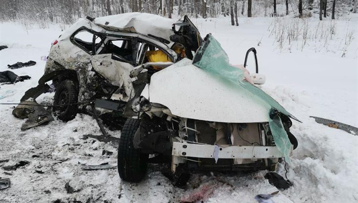 Рейсовый автобус и Toyota столкнулись на томской трассе, двое погибли