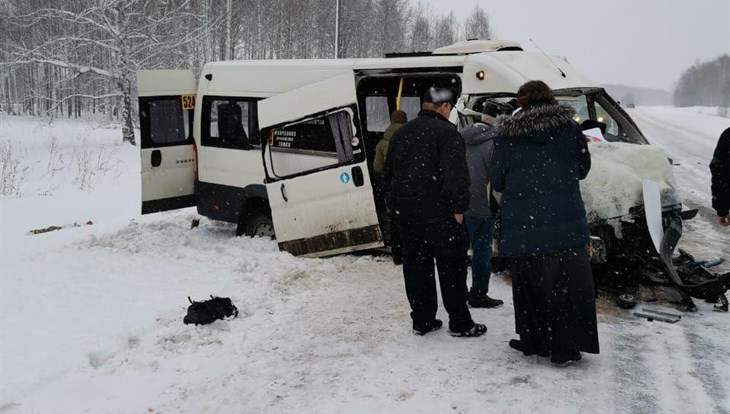 Рейсовый автобус и Toyota столкнулись на томской трассе, двое погибли