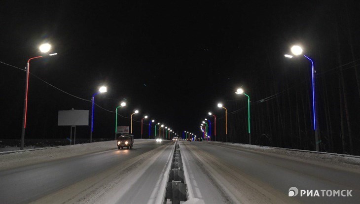 Светящиеся ленты украсили южный и западный въезды в Томск