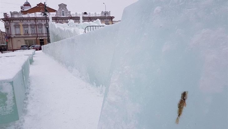 Вмерзшая в глыбу льда рыбка может стать частью скульптуры в Томске