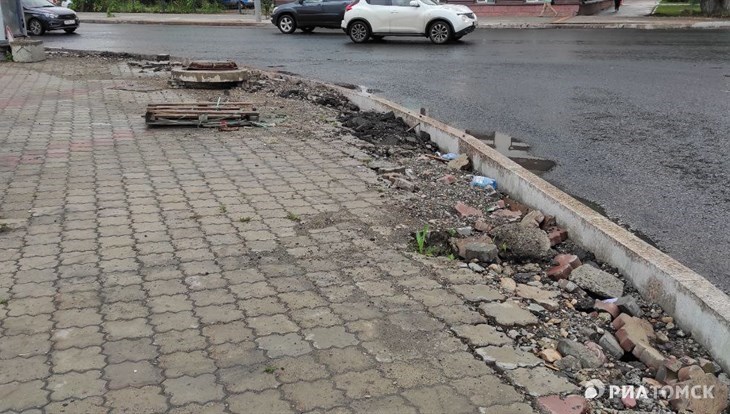 Подрядчики отремонтируют 25 тыс квадратов тротуаров в Томске в 2023г