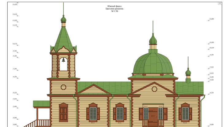 Томский храм в Нагорном Иштане станет бежевым, купол – зеленым