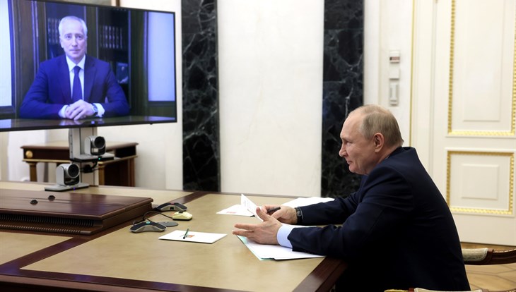 Путин встретился с врио губернатора Томской области Владимиром Мазуром