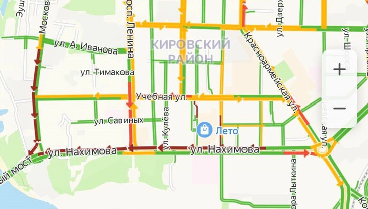 Карта томска пробки