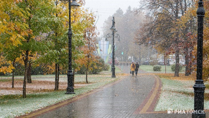 Пятница в Томске будет холодной, возможен снег