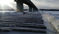 Ледовая дорога у моста в Томске должна быть демонтирована раньше срока