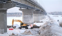 Готовность больше 50%: что происходит под главным мостом Томска в –30°