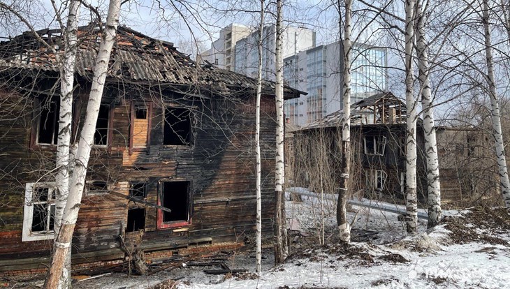 Еще 2 деревянных дома сгорели за сутки в квартале на Гоголя в Томске