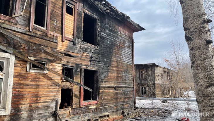 Снос сгоревших домов на Гоголя начался в Томске