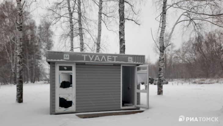 Мэрия: вандалы регулярно ломают туалет в Михайловской роще Томска