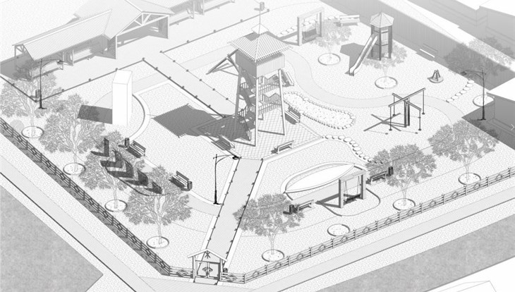 Пространство для ярмарок и детский городок построят в Нарыме в 2025г