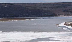 Подвижки льда на Томи наблюдаются в районе Лагерного сада в Томске