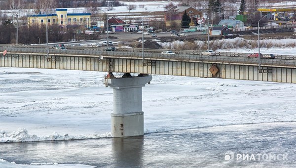 Уровень воды в Томи в Томске за сутки поднялся на 2 метра