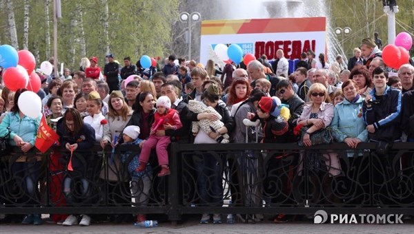 Торжественный митинг в честь Дня Победы начался в Томске