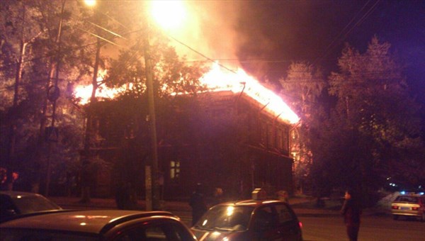 Дом, горевший ночью в центре Томска, является памятником архитектуры