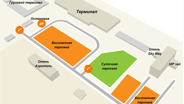 Томский аэропорт официально запустит в пятницу платную парковку