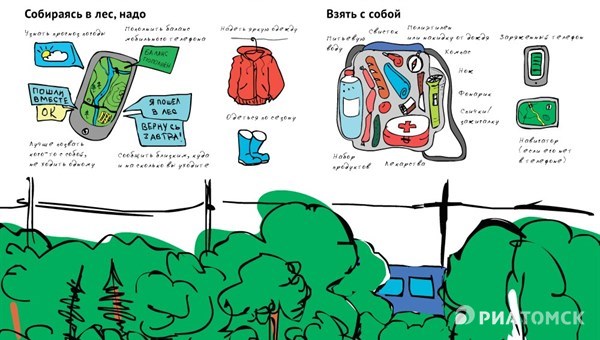 Чтобы не заблудиться в лесах надо знать приметы схема