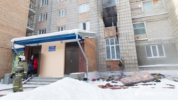 Пожар в общежитии ТУСУРа произошел в комнате обслуживающего персонала
