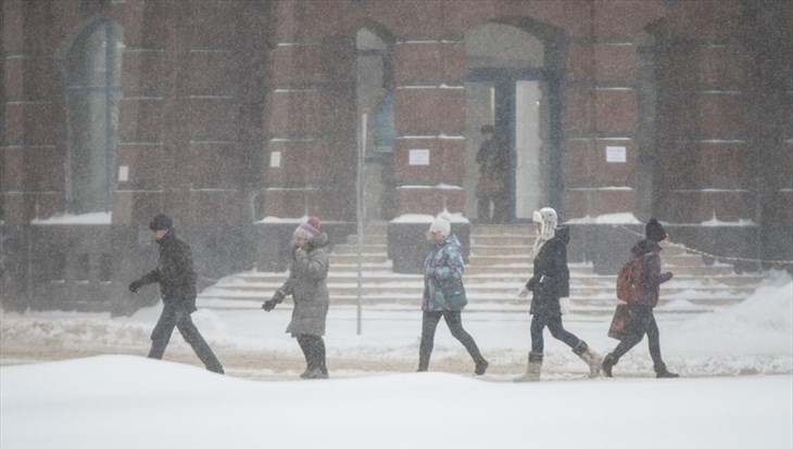 Ветреная и снежная погода сохранится в Томске во вторник