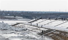 Уровень воды на Томи в центре Томска за сутки поднялся на 124 см