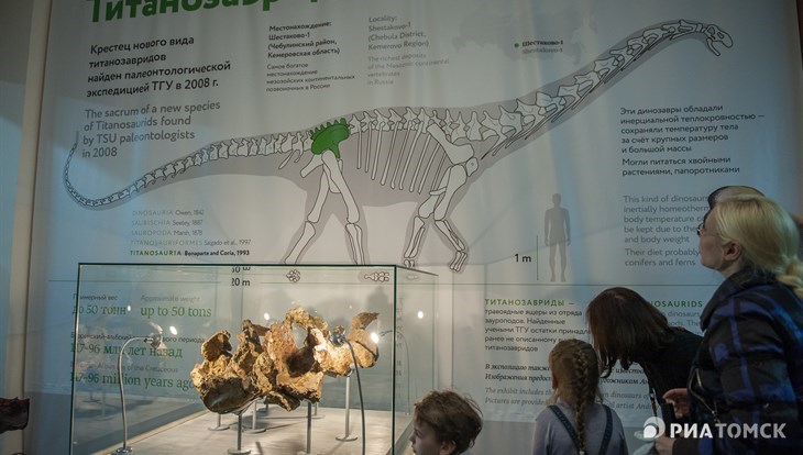 Гигантский динозавр поселился в холле Центра культуры ТГУ