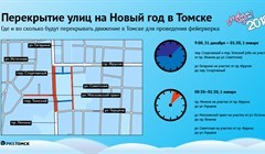 Где будет перекрыто движение в Томске в Новый год – 2018