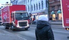 Как в рекламе: Рождественский караван Coca-Cola на улицах Томска
