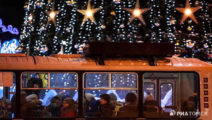 Общественный транспорт будет ездить в Томске в новогоднюю ночь до 3.00