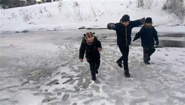 Юные томичи, спасшие провалившегося под лед мальчика, получат медали