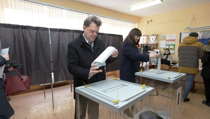 Главы города и области проголосовали на выборах президента РФ в Томске
