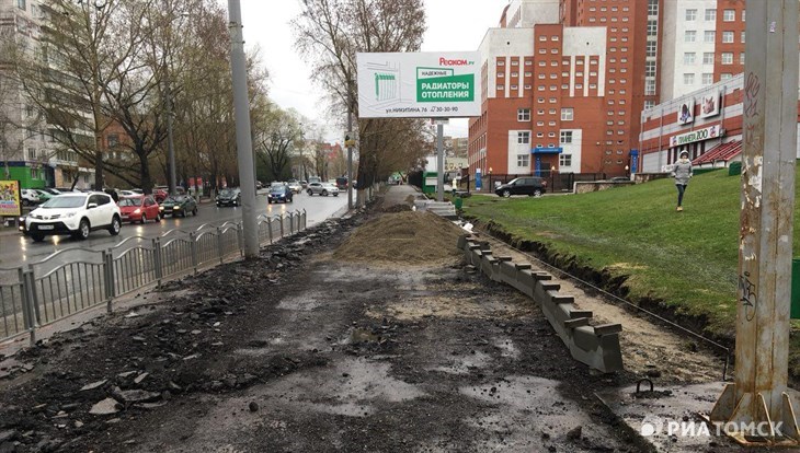 Аушев: на тротуарах проспекта Фрунзе в Томске обновят плитку и бордюры