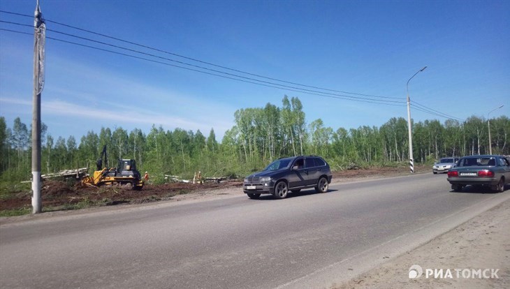 Снос деревьев начался на месте будущей мокрушинской развязки в Томске