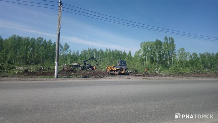 Снос деревьев начался на месте будущей мокрушинской развязки в Томске