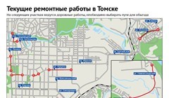 Водителям на заметку: на каких участках дорог в Томске ведется ремонт